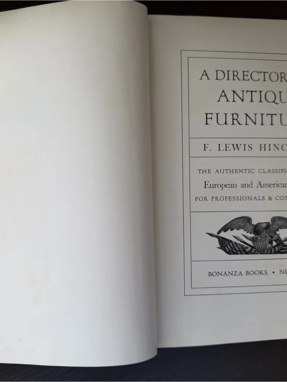 1953 A Directory of Antique Furniture F Lewis Hinckley Vintage Hardcover